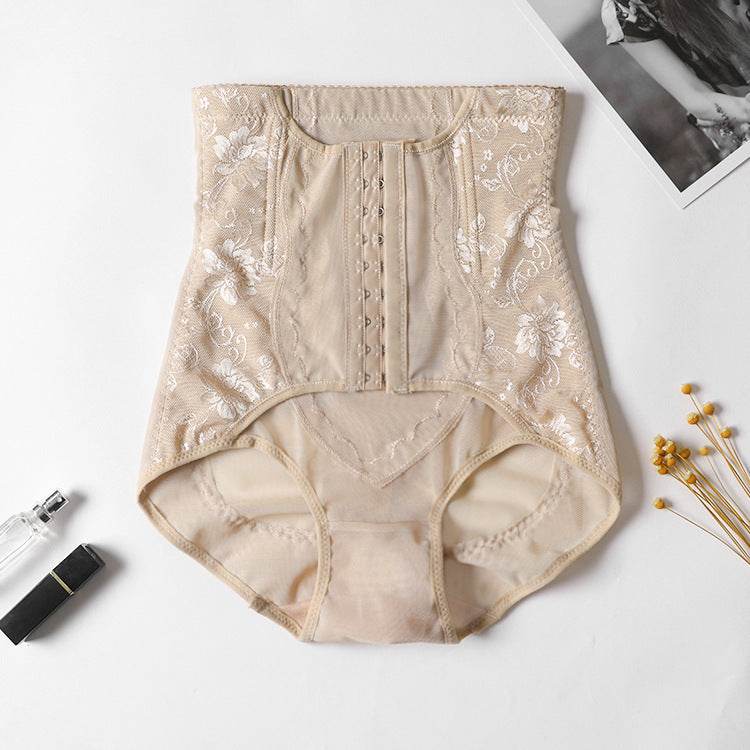 Postpartum High Waist Belly Shaping Panties Breasted Waist Girdle Shaping Pants - Mubimart