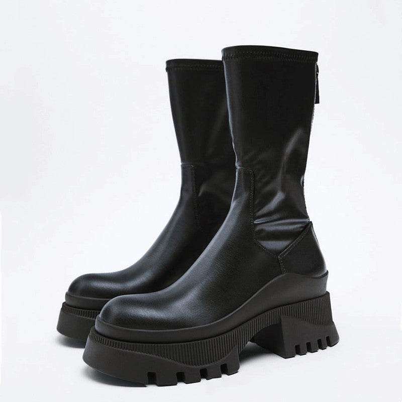 Women's Slim And Tall Martin Boots - Mubimart