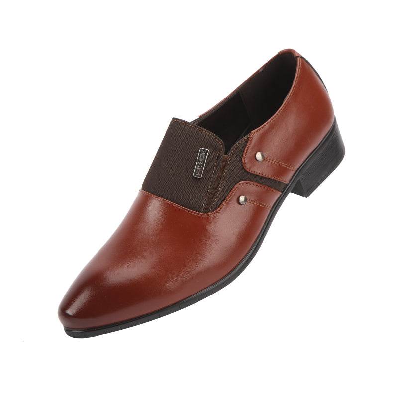 Mens Fashion Casual Pointed Toe Leather Shoes - Mubimart