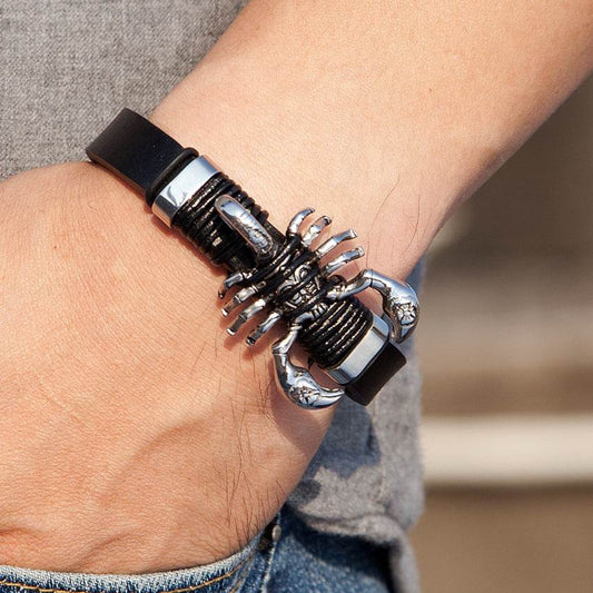 Leather Handmade Bracelet Versatile Men - Mubimart