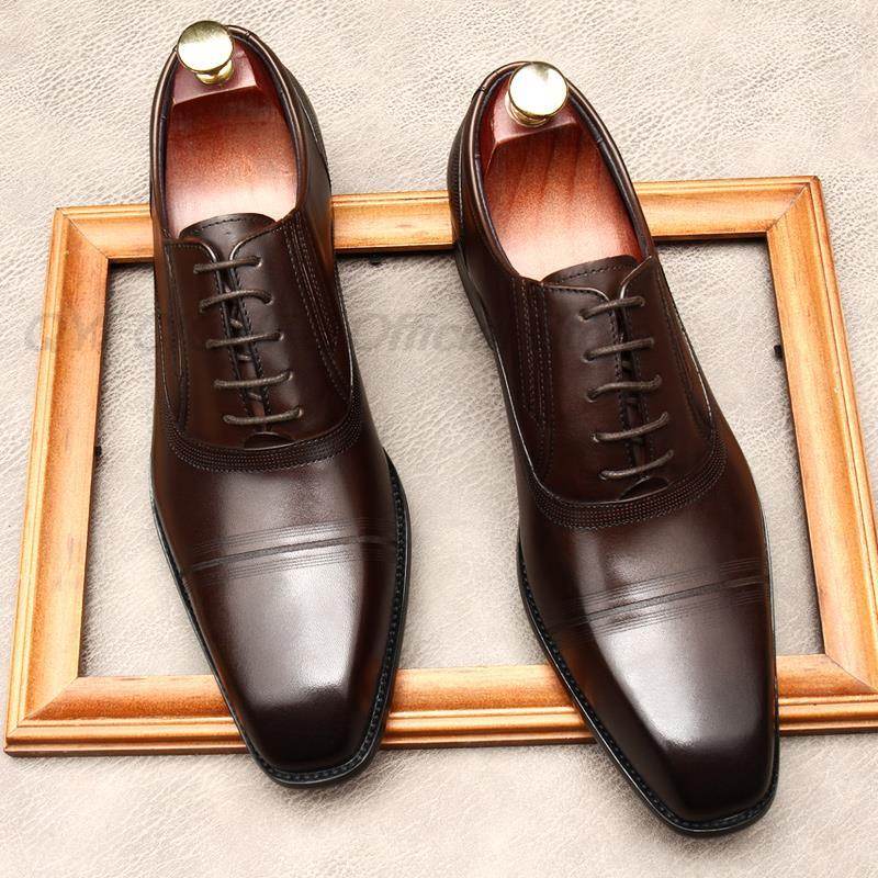 Fashion Mens Formal Leather Shoes - Mubimart