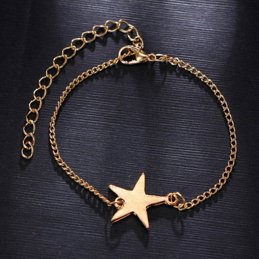 Simple Three-layer 3 Ankle Chain Metal Alloy Ornament Anklets Suit - Mubimart