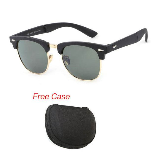 Vintage Folding Sunglasses Men Women Classic Fashion Brand Designer Rimless Eyewear glasses oculos de sol feminino sun glasses - Mubimart