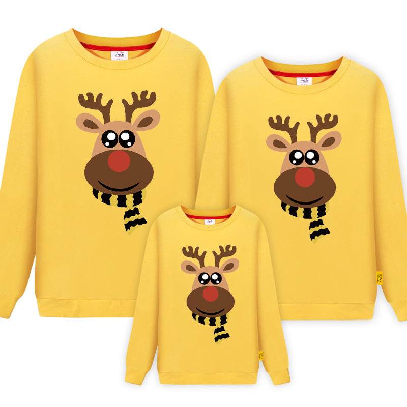 Parent-child Sweater Three-mouth Family Christmas Clothes - Mubimart