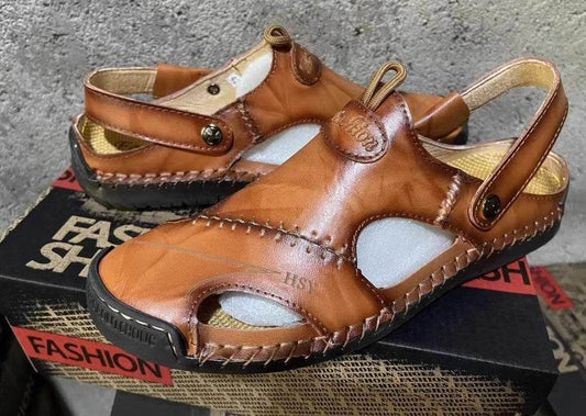 Genuine Leather Roman Summer Sandals For Men - Mubimart