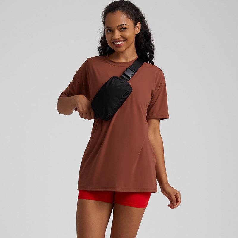 Tight Running Exercise T-shirt Workout Top - Mubimart