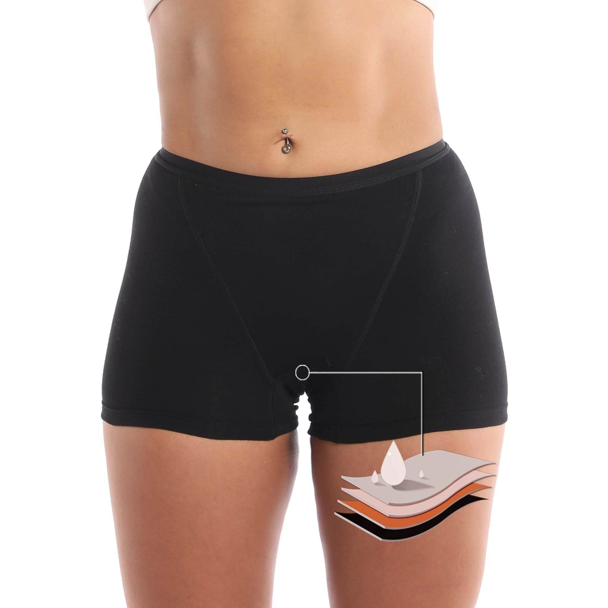 Comfortable Women's Menstrual Boxer Briefs - Mubimart