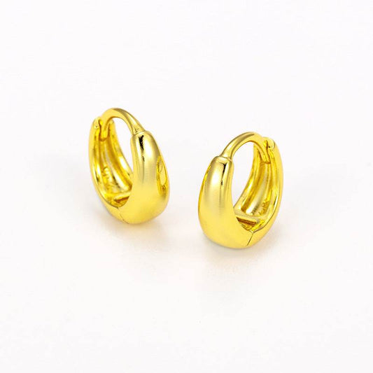 Gold Plated Hoop Earrings Women - Mubimart
