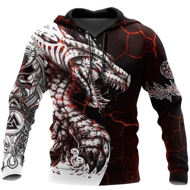 Hoodies For Men Cool Animal Print Street Trend - Mubimart