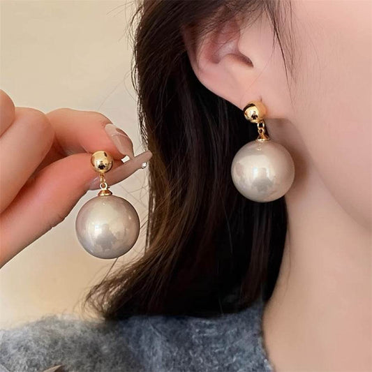 Niche Simple Pearl Stud Earrings Women - Mubimart