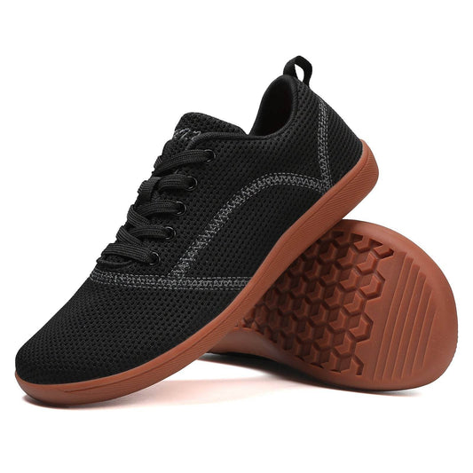 Wide Toe Breathable Shoes Flying Woven Slip-on Walking Shoes Casual Flat Training Shoes - Mubimart