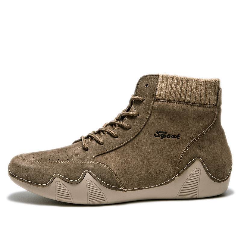 Men's High-top Lace-up British Style Shoes Men - Mubimart