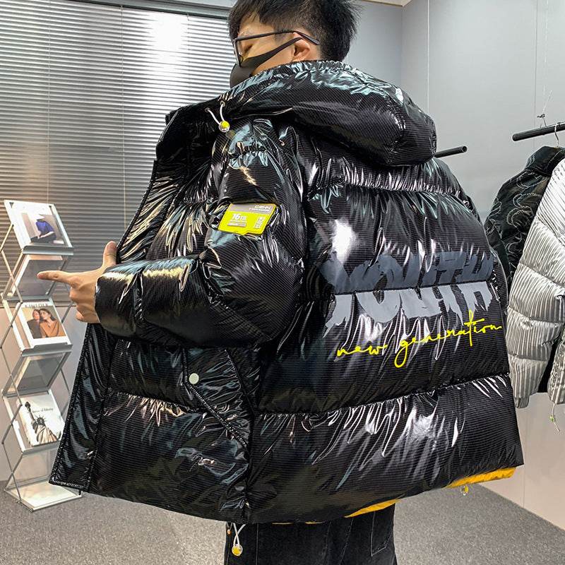 Thickened Warm Bright Windproof 90 Down Down Jacket - Mubimart