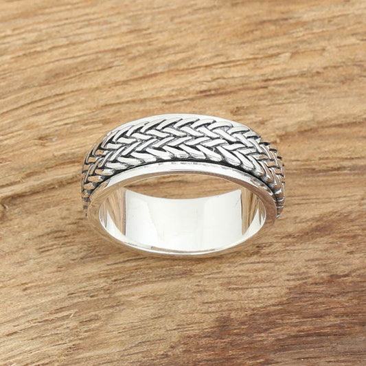 Handmade Vintage Thai Silver Personalized Ring Men - Mubimart