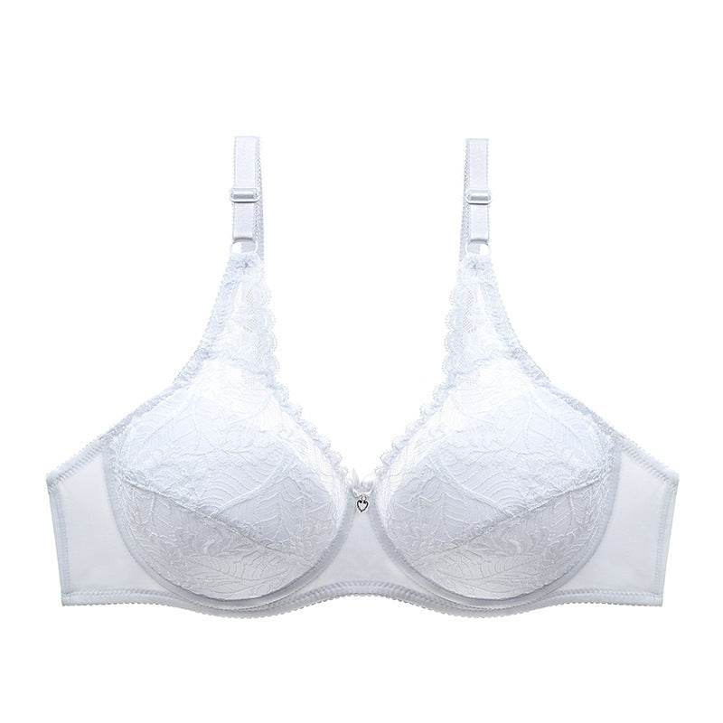 Plus Size Ultra-thin Mold Cup Cotton Bra - Mubimart