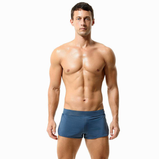 Men's Boxers Built-in Double-size Boxers Breathable Mesh Home Pants - Mubimart