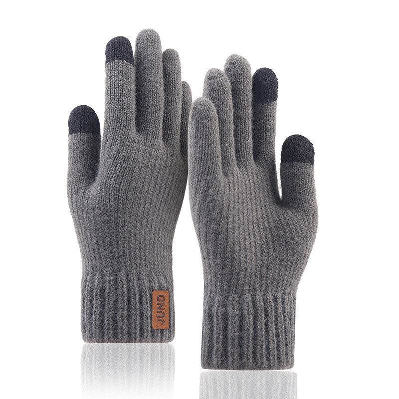 Knitted Woolen Cold Weather Gloves For Men - Mubimart