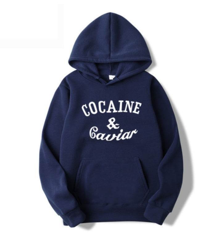 Hip Hop Letter Fleece Sweatshirt Pullover Sweatshirt - Mubimart