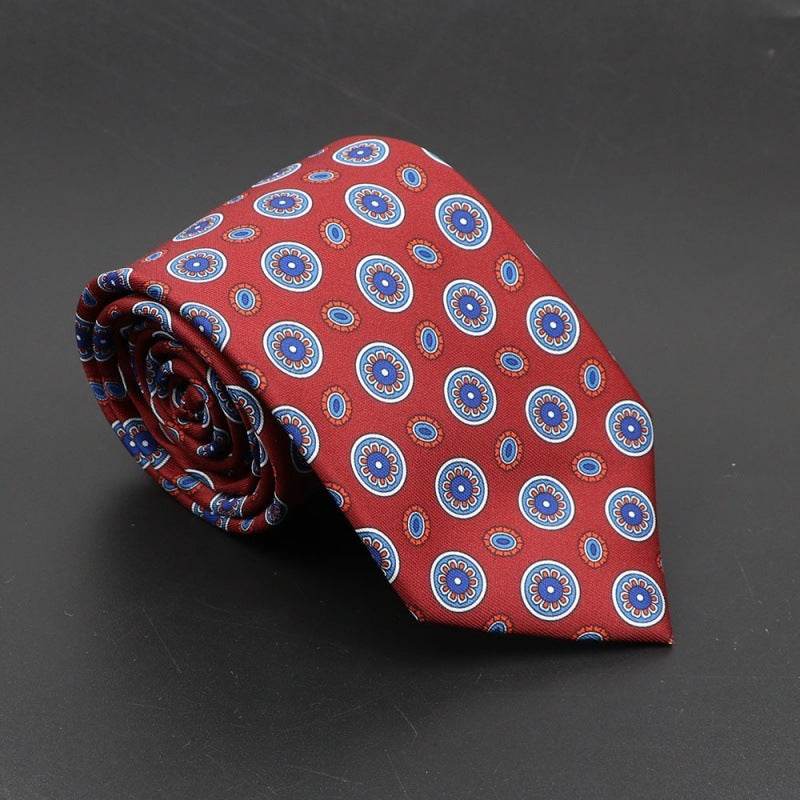 Super Soft Bohemian Silk Ties Men's Fashion 75mm Necktie - Mubimart
