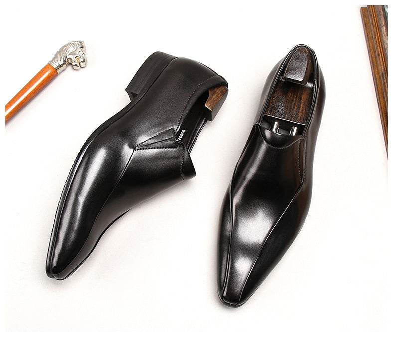 British Pointed Oxford Men's Shoes - Mubimart