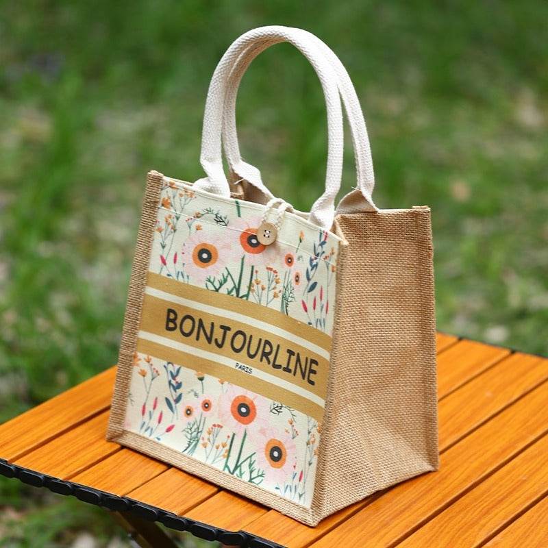 Fashion Personalized Tote Linen Bag Women - Mubimart