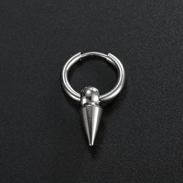 Stainless Steel Creative Hoop Earrings Women Triangular Earrings Fashion Jewelry Huggie Men Punk Hiphop - Mubimart