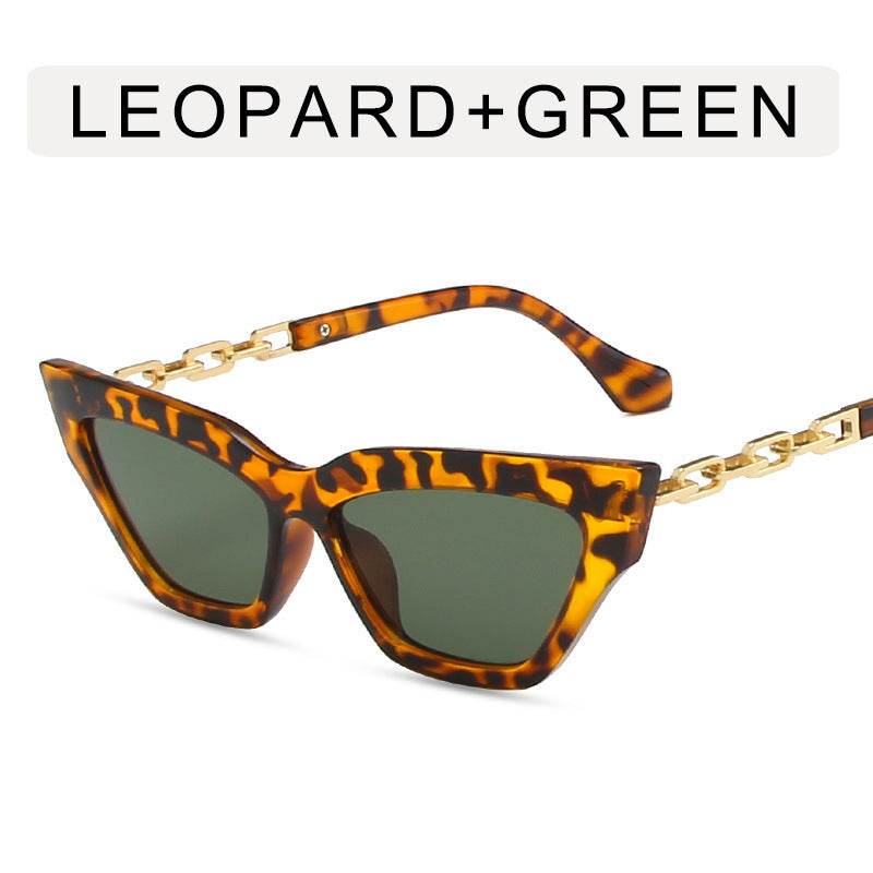 Chain Leg Cat Eye Sunglasses For Women - Mubimart