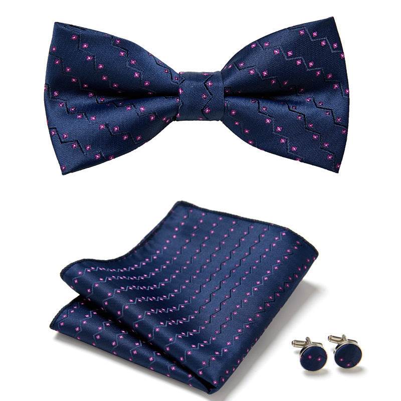 Three Piece Set Of Stylish Bow Ties - Mubimart