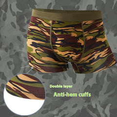 Camouflage Men's Underwear Modal Breathable Boxers Mid-waist Printed Boxers