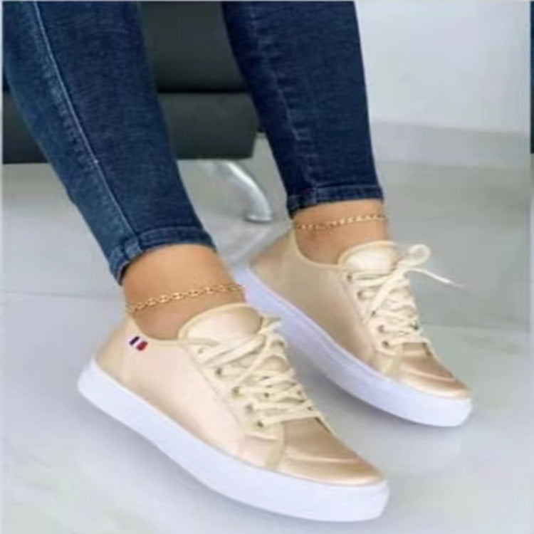 Lace-up Flats Slip On Sneakers Walking Shoes