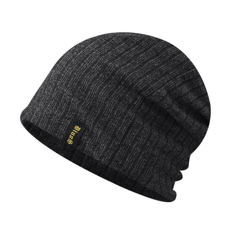 Baotou Thin Letter Embroidery Knitted Pile Hat - Mubimart