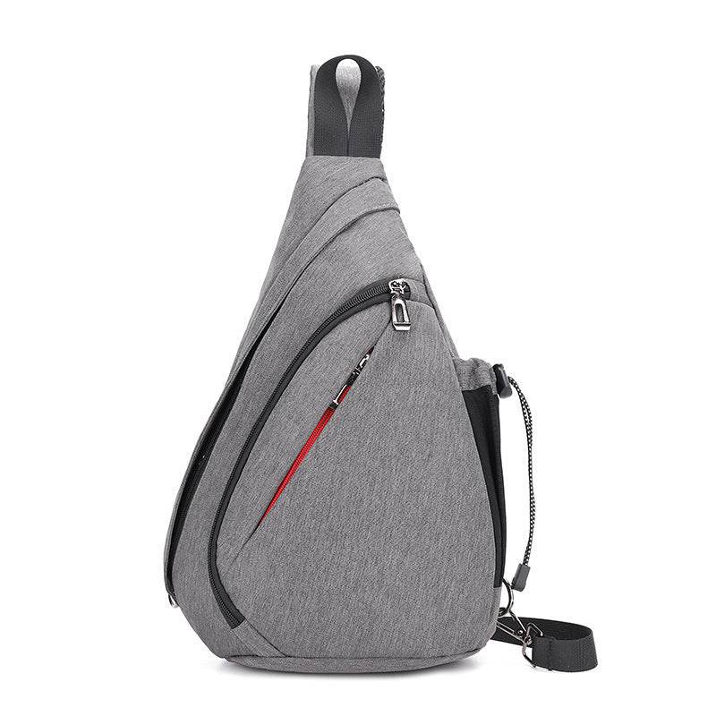 New mens close-fitting simple chest bag, leisure sports digital storage bag, multi-function messenger bag, one dropshipping - Mubimart