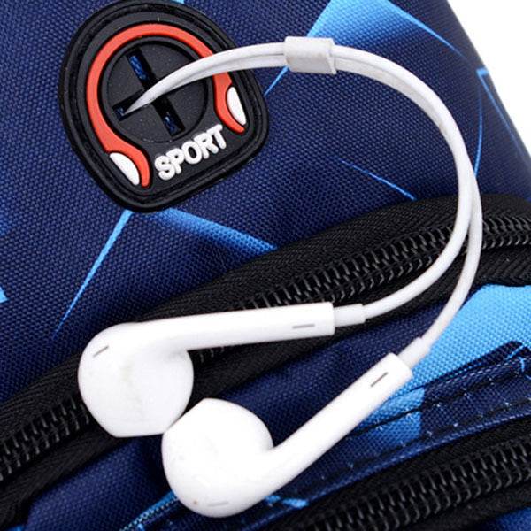 Print Sling Chest Bag For Men Crossbody Bag With Earphone Hole Design - Mubimart