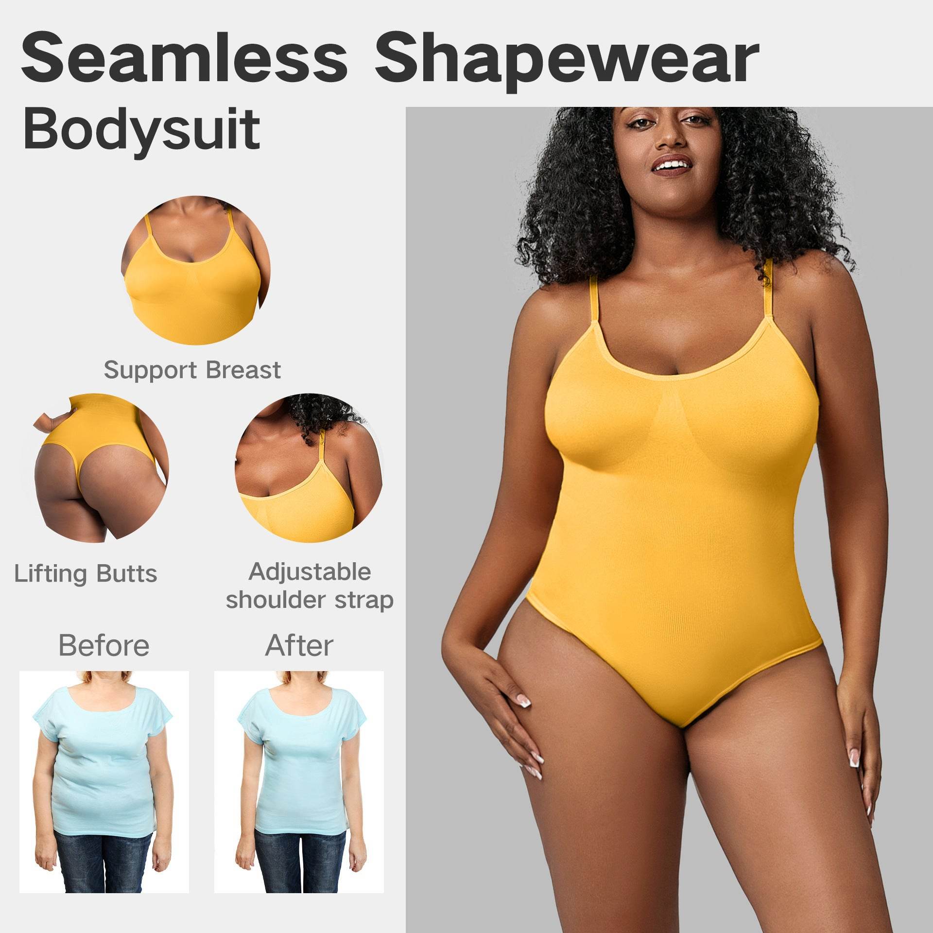 Large Seamless One Piece Bodysuit For Women - Mubimart