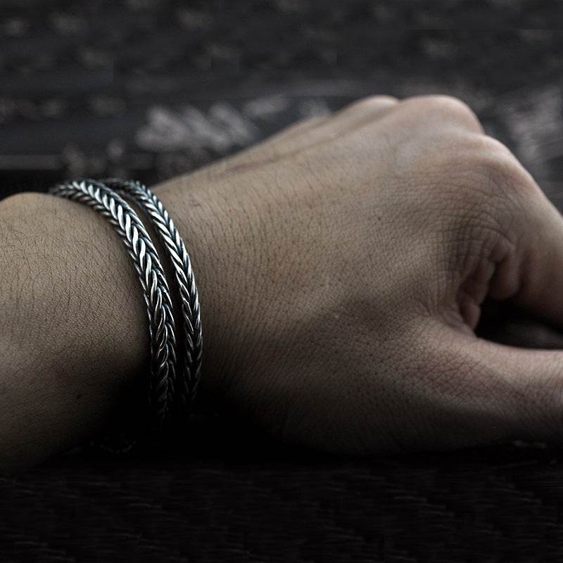 Vintage Braided Keel Bracelet Men - Mubimart