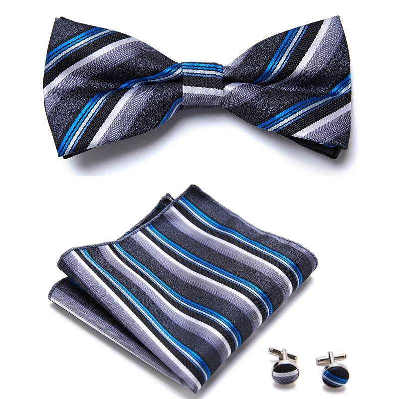 Three Piece Set Of Stylish Bow Ties - Mubimart