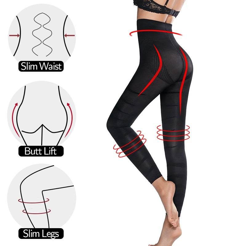 Women High Waist Leggings Shaper Tight Pants Shaping Panties - Mubimart