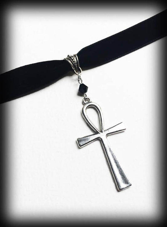 European And American Glossy Ancient Egyptian Cross Mens Necklace - Mubimart