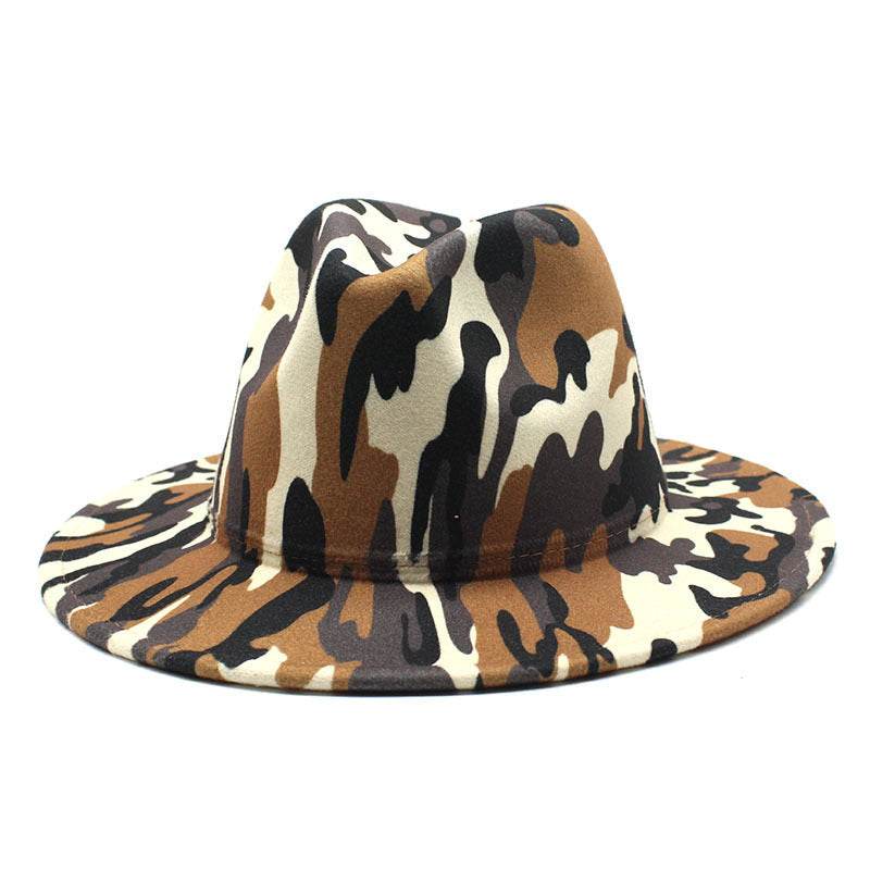 Striped Soft Woolen Hat Men's Fedora Hat - Mubimart