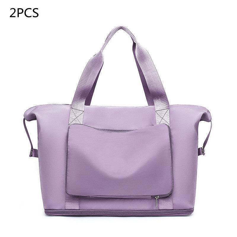 Foldable Large Capacity Women Gym Bags Shoulder Bag Women Training Travel Handle Handbag Yoga Sport Crossbody Tote Bag Women - Mubimart
