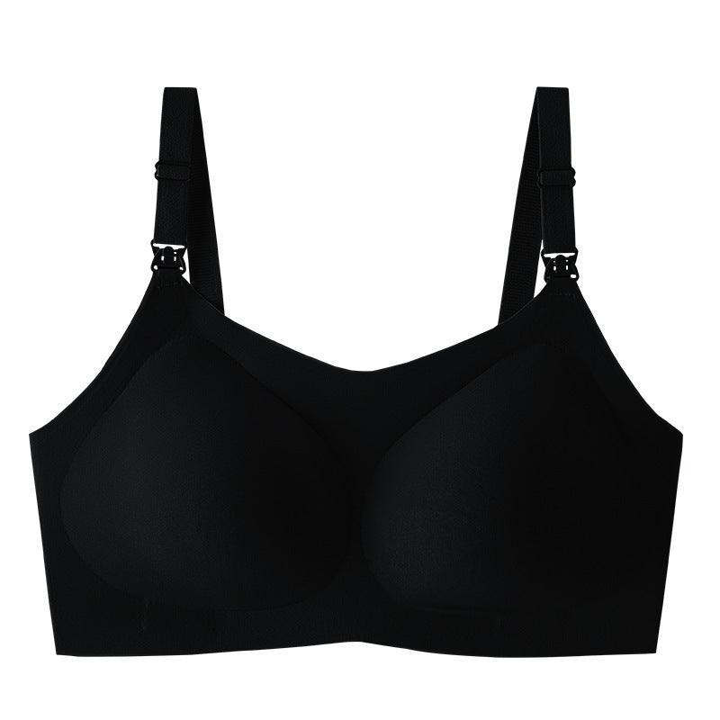 Nursing Bra Seamless Wireless One-piece Buckle - Mubimart -  