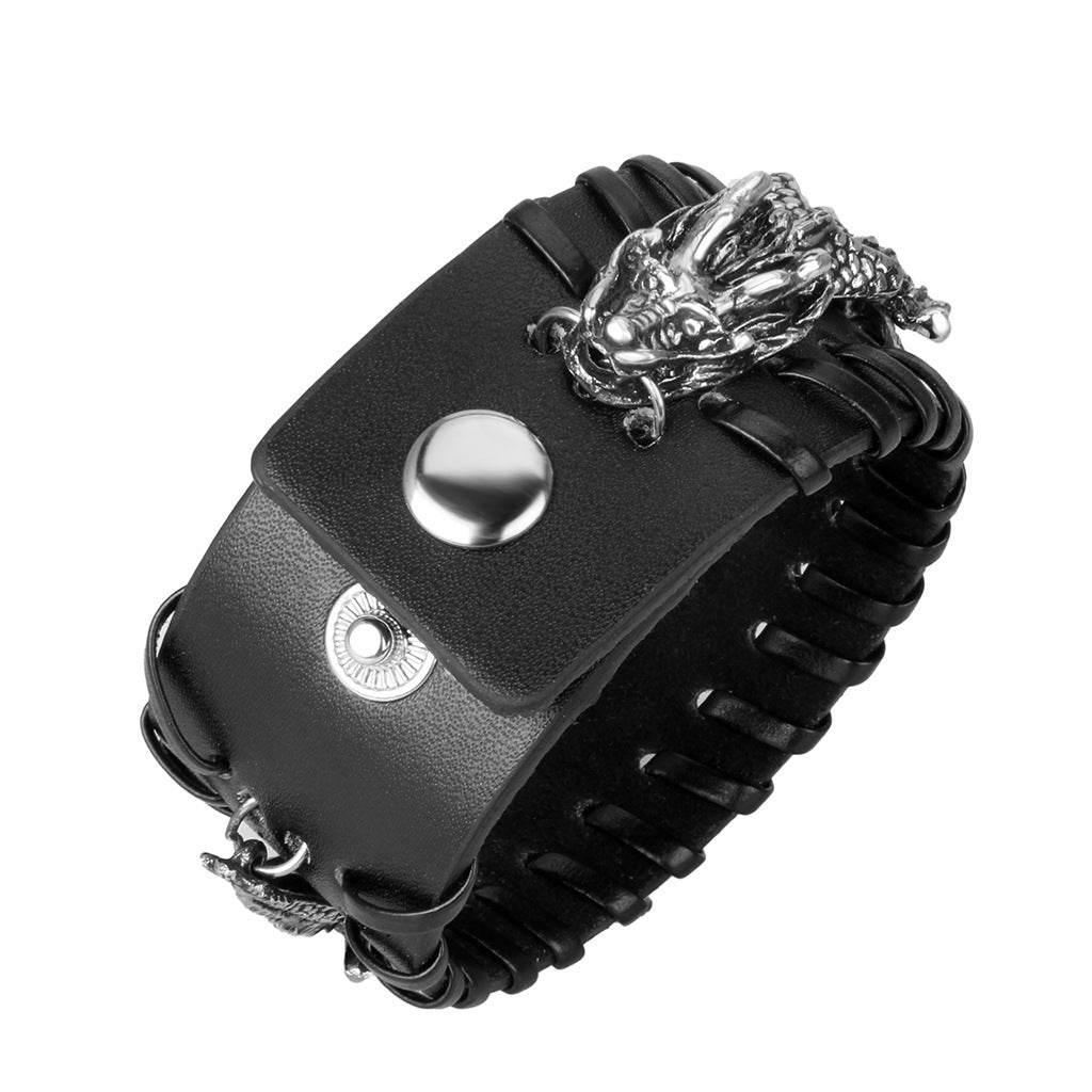 Creative COW Leather Alloy Faucet Bracelet Couples Bracelet Men - Mubimart