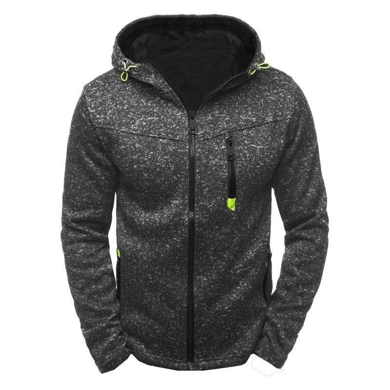 Men's Hoodie Grey Casual Branded Sweater Sweatshirts - Mubimart