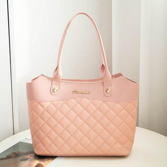 Rhombus Handbag Women Shopping Shoulder Crossbody Bags - Mubimart