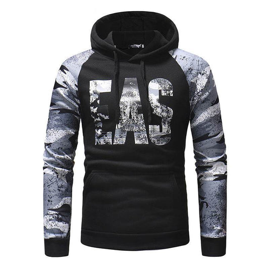 Mens Long Sleeve Camouflage Print Sweatshirt - Mubimart