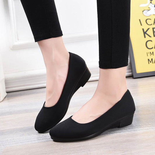 Wedge Shallow Mouth Breathable Work Shoes - Mubimart