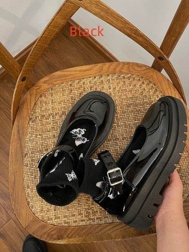 Round Toe Mary Jane Doll Shoes - Mubimart