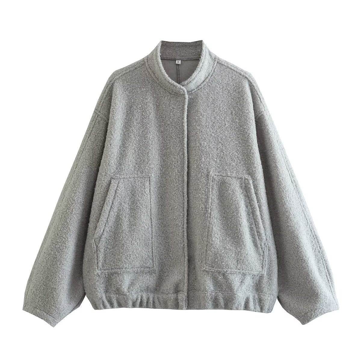 Fashion Casual Bomber Jacket Coa - Mubimart