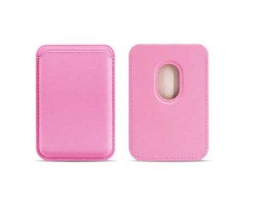 Magnetic Leather Card Holder Holder - Mubimart