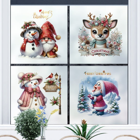 Christmas Glazing Plate Glass Decorative Sticker
